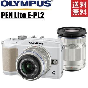 オリンパス OLYMPUS PEN Lite E-PL2 ダブルレンズキット ホワイト ミラーレス カメラ レンズ 中古｜CAMERArt Yahoo!店