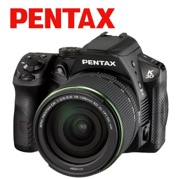 ペンタックス PENTAX K-30 DA18-135mmWR レンズキット ブラック カメラ 中古...