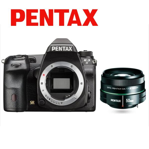 ペンタックス PENTAX K-3 II 50mm 1.8 単焦点 レンズセット ブラック デジタル...
