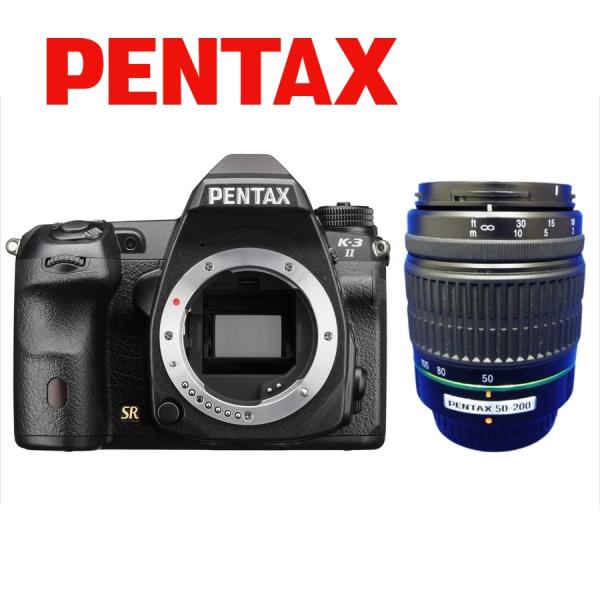 ペンタックス PENTAX K-3 II 55-200mm 望遠 レンズセット ブラック デジタル一...