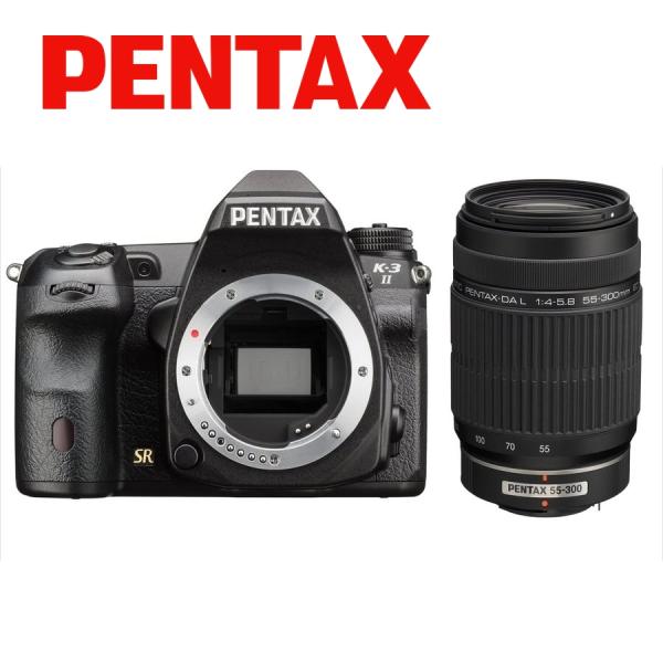 ペンタックス PENTAX K-3 II 55-300mm 望遠 レンズセット ブラック デジタル一...