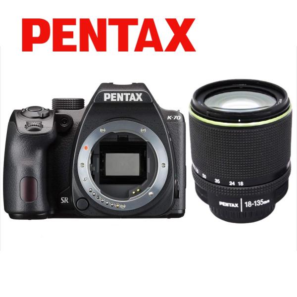 ペンタックス PENTAX K-70 18-135mm 高倍率 レンズセット ブラック デジタル一眼...