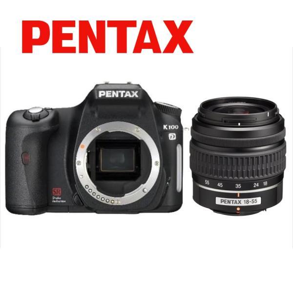 ペンタックス PENTAX K100D 18-55mm 標準 レンズセット ブラック デジタル一眼レ...