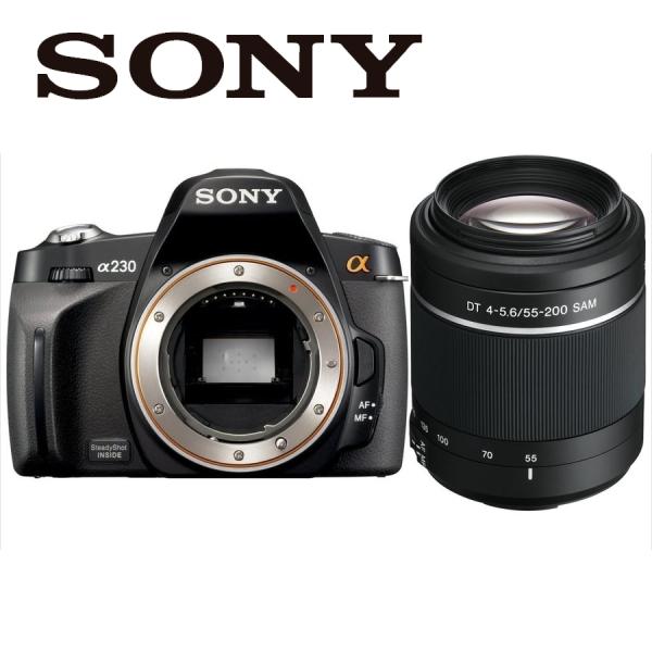 ソニー SONY α230 DT 55-200mm 望遠 レンズセット デジタル一眼レフ カメラ 中...
