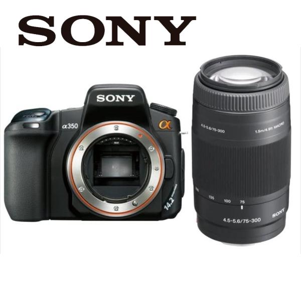 ソニー SONY α350 75-300mm 望遠 レンズセット デジタル一眼レフ カメラ 中古