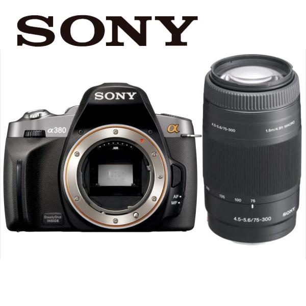 ソニー SONY α380 75-300mm 望遠 レンズセット デジタル一眼レフ カメラ 中古