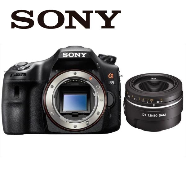 ソニー SONY α65 DT 50mm 1.8 単焦点 レンズセット デジタル一眼レフ カメラ 中...