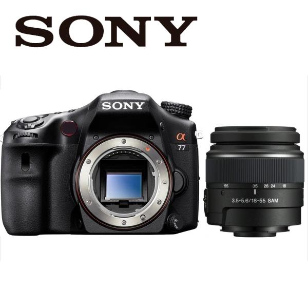 ソニー SONY α77 DT 18-55mm 標準 レンズセット デジタル一眼レフ カメラ 中古