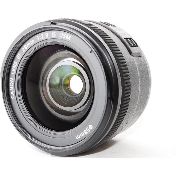 キヤノン Canon EF 28mm F2.8 IS USM フルサイズ対応 単焦点レンズ 中古