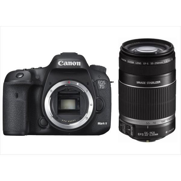 キヤノン Canon EOS 7D MarkII EF-S 55-250mm 望遠 レンズセット 手...