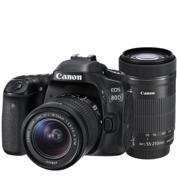 キヤノン Canon EOS 80D ダブルレンズセット カメラ レンズ 一眼レフ 中古