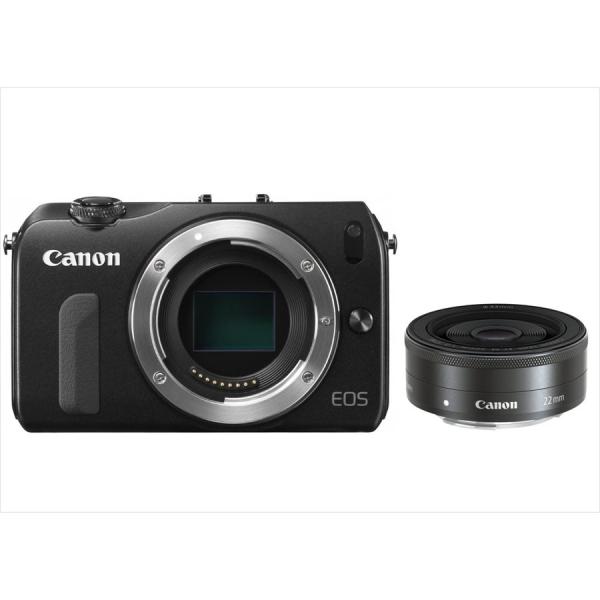 キヤノン Canon EOS M ブラックボディ EF-M 22mm F2 ブラック 単焦点 パンケ...