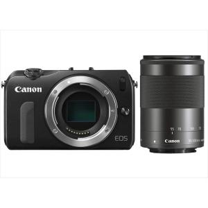 キヤノン Canon EOS M ブラックボディ EF-M 55-200mm ブラック 望遠 レンズセット ミラーレス一眼 カメラ 中古｜camerart2nd-shop