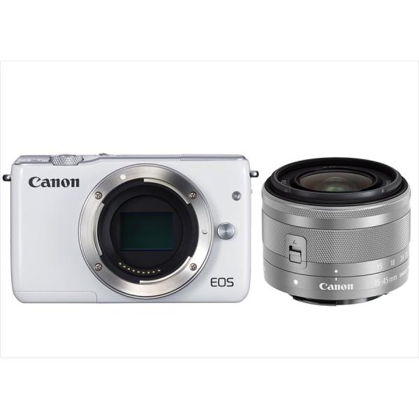 キヤノン Canon EOS M10 ホワイトボディ EF-M 15-45mm シルバー レンズセッ...