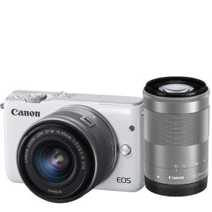 キヤノン Canon EOS M10 ダブルレンズキット ホワイト ミラーレス 一眼レフ 中古