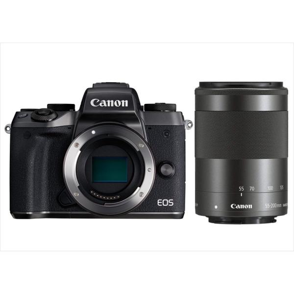 キヤノン Canon EOS M5 ブラックボディ EF-M 55-200mm ブラック 望遠 レン...