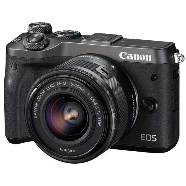 キヤノン Canon EOS M6 レンズキット ブラック ミラーレス 一眼レフ 中古