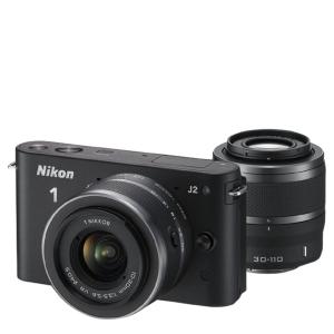 ニコン Nikon 1 J2 ダブルレンズキット ブラック ミラーレス カメラ レンズ 中古