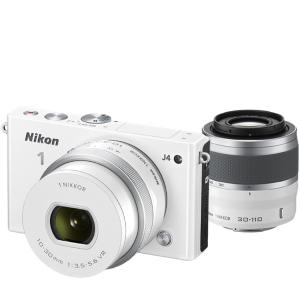 ニコン Nikon 1 J4 ダブルレンズキット ホワイト ミラーレス カメラ レンズ 中古