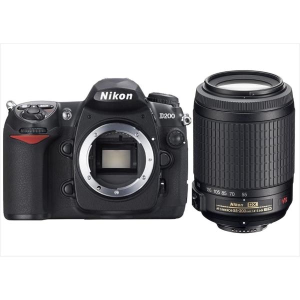 ニコン Nikon D200 AF-S 55-200mm VR 望遠 レンズセット 手振れ補正 デジ...