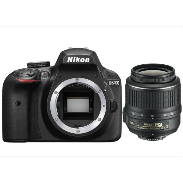 ニコン Nikon D3400 AF-S 18-55mm VR 標準 レンズセット 手振れ補正 デジ...