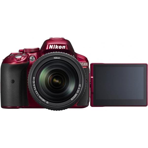ニコン Nikon D5300 AF-S 18-140mm VR 高倍率 レンズセット レッド 手振...