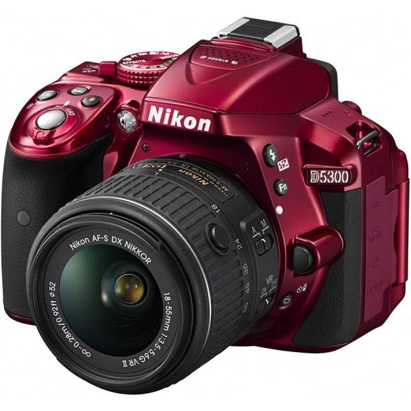 ニコン Nikon D5300 AF-S 18-55mm VR 標準 レンズセット レッド 手振れ補...