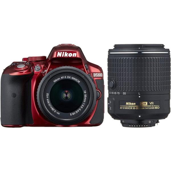 ニコン Nikon D5300 ダブルズームキット2 レッド デジタル一眼レフ カメラ 中古
