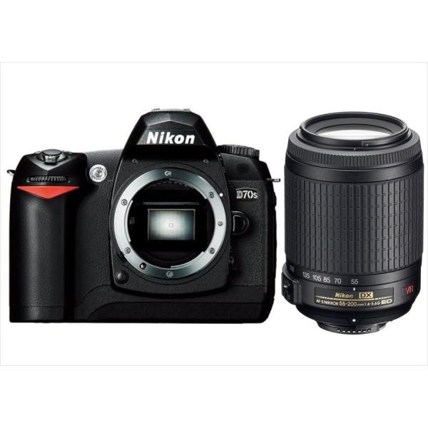 ニコン Nikon D70s AF-S 55-200mm VR 望遠 レンズセット 手振れ補正 デジ...