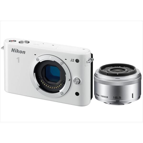 ニコン Nikon 1 J2 ホワイトボディ 18.5mm 1.8 シルバー 単焦点 レンズセット ...