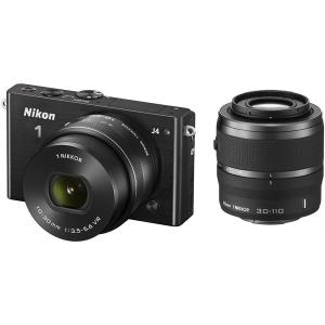 ニコン Nikon 1 J4 10-30mm 30-110mm ダブルズームキット ブラック ミラー...