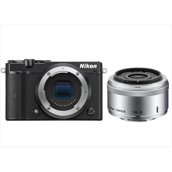 ニコン Nikon J5 ブラックボディ 18.5mm 1.8 シルバー 単焦点 レンズセット ミラ...