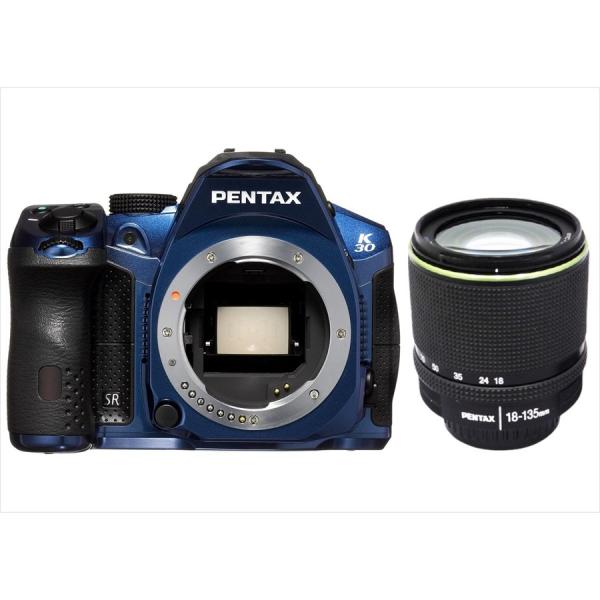 ペンタックス PENTAX K-30 18-135mm 高倍率 レンズセット ブルー カメラ 中古 ...