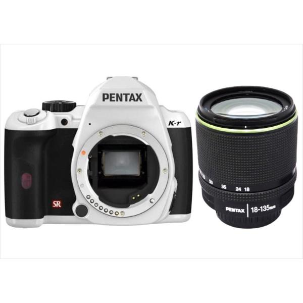 ペンタックス PENTAX K-r 18-135mm 高倍率 レンズセット ホワイト カメラ 中古 ...