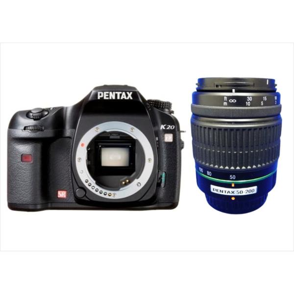 ペンタックス PENTAX K20D 55-200mm 望遠 レンズセット ブラック デジタル一眼レ...