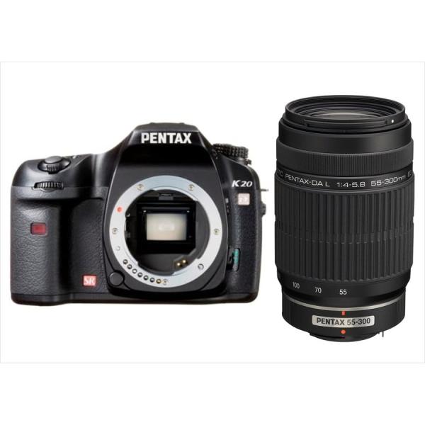 ペンタックス PENTAX K20D 55-300mm 望遠 レンズセット ブラック デジタル一眼レ...