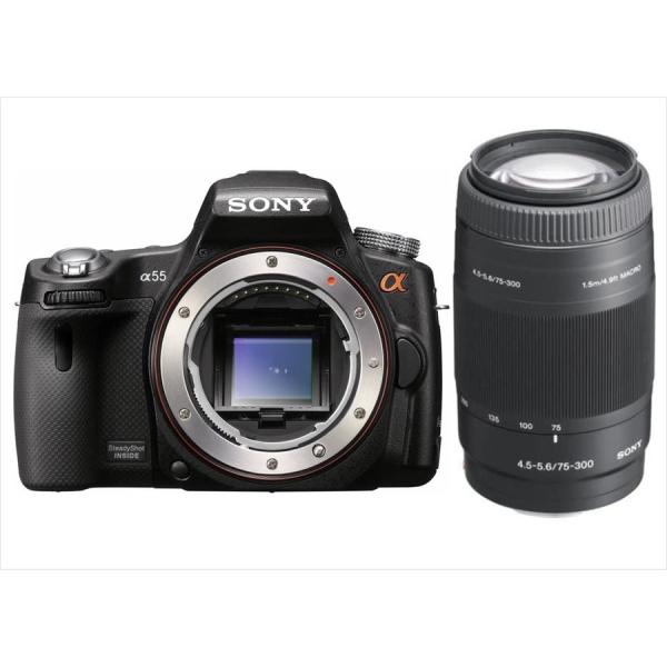 ソニー SONY α55 75-300mm 望遠 レンズセット デジタル一眼レフ カメラ 中古