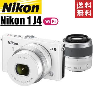 ニコン nikon 1 J4 ダブルレンズキット ホワイト Wi-Fi搭載 ミラーレス 一眼レフカメ...