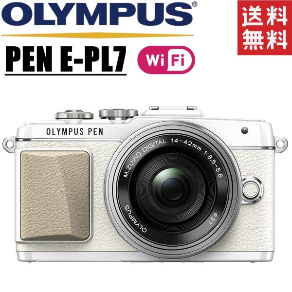 オリンパス OLYMPUS PEN E-PL7 ホワイト レンズキット 14-42mm  Wi-Fi...