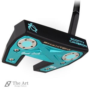 スコッティキャメロン (SCOTTY CAMERON) 2022 ファントムシリーズ ファントムX5.5 [Hawaiian Honu] Ver.S アートブラックフィニッシュ ターコイズブルー｜cameron-himawari