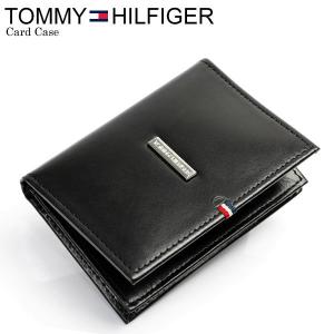 TOMMY HILFIGER/トミーヒルフィガー カードケース 名刺入れ 本革レザー ブラック 0096-5170｜cameron