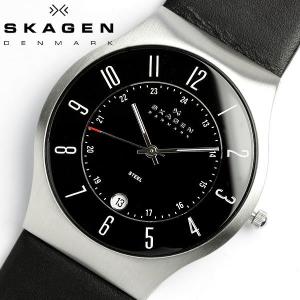 スカーゲン SKAGEN 腕時計 メンズ 233XXLSLB 星野源着用モデル レザー 革ベルト｜cameron