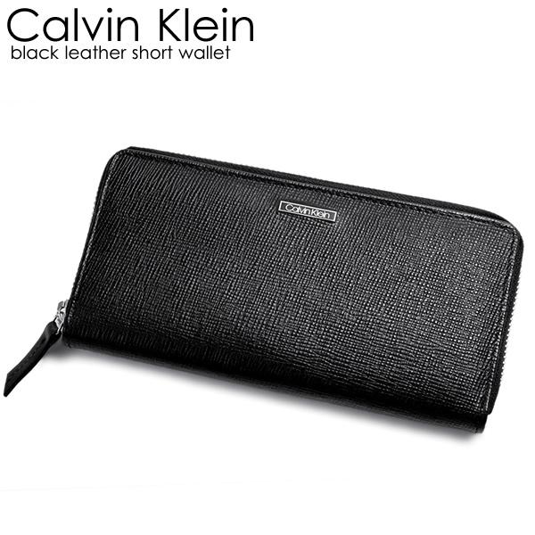 Calvin Klein カルバンクライン メンズ 長財布 レザー ラウンド ファスナー ウォレット...