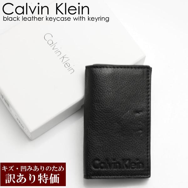 訳ありキズありのため大特価 Calvin Klein カルバンクライン キーケース メンズ 本革 レ...