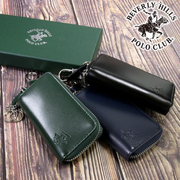 ビバリーヒルズポロクラブ キーケース メンズ ラウンドファスナー BEVERLY HILLS POL...