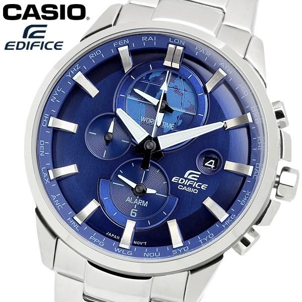 casio EDIFICE カシオ エディフィス クオーツ 腕時計 メンズ ワールドタイム 10気圧...