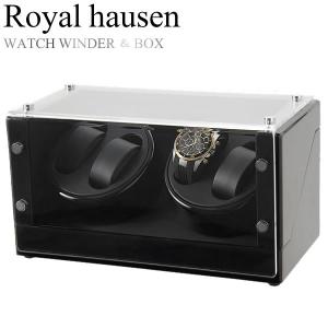 Royal hausen ロイヤルハウゼン 時計ワインダー 自動巻き ワインディングマシーン マブチモーター 収納 コレクション ケース MDF 4本巻き GC03-D102BB｜腕時計 財布 バッグのCAMERON