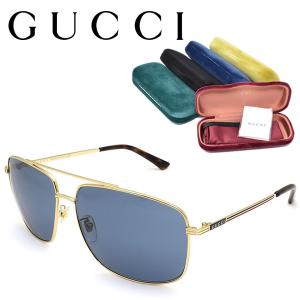 GUCCI グッチ サングラス メンズ レディース ブランド アイウェア UVカット ゴールド ブルー GG0836SK-004 国内正規品｜cameron