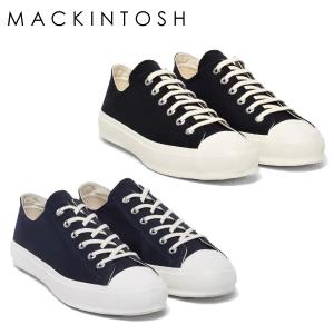 MACKINTOSH マッキントッシュ キャンバス スニーカー メンズ ブラック ネイビー ブルー ブランド ゴム引きコットン｜cameron