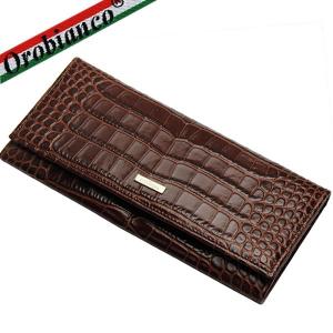 【OROBIANCO】 オロビアンコ 長財布 メンズ レザー カーフ 牛革 クロコ型押し FIDATO-L
